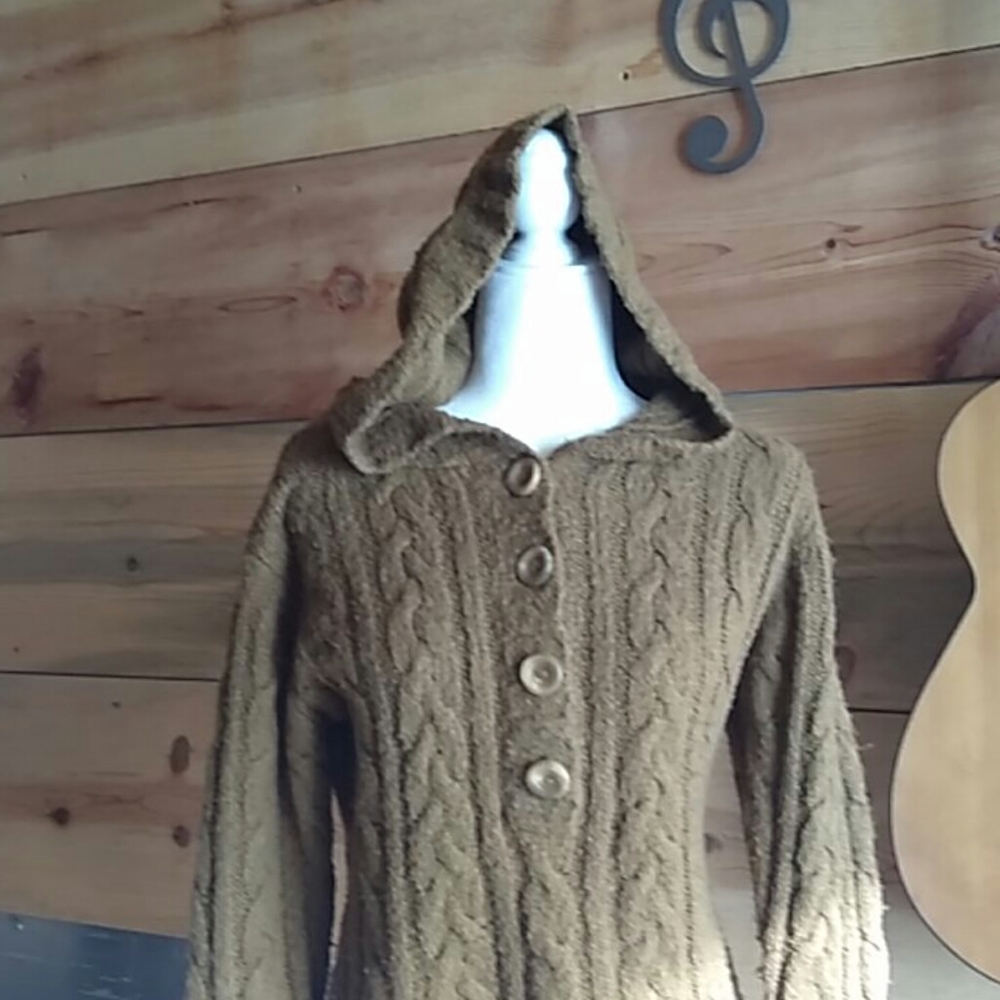 Cable Knit Hooded Sweater - Picture 4 of 8
